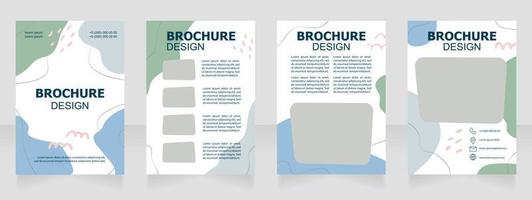Decorative arts and crafts school blank brochure design vector