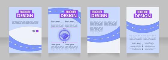 Courses for new drivers blank brochure design vector