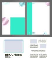 Sales promotion blank brochure design elements set vector