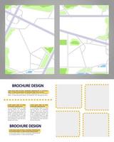 Road infrastructure blank brochure design elements set vector