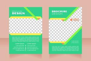 Financial information service blank brochure design vector