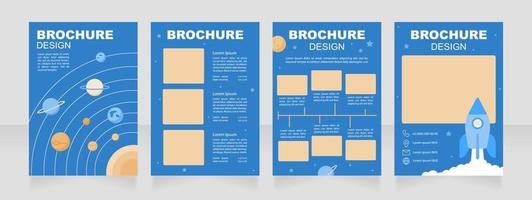 reunión de entusiastas de la astronomía diseño de folleto en blanco vector