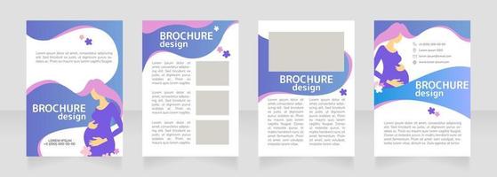 Healthy pregnancy blank brochure design vector