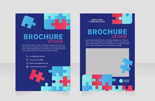 Mental disorder therapy blank brochure design vector