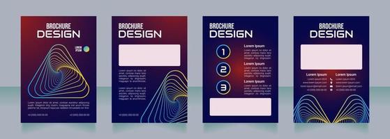 Virtual organisation blank brochure design vector