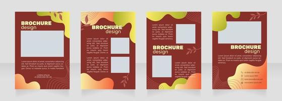 Promoting spa business blank brochure design vector