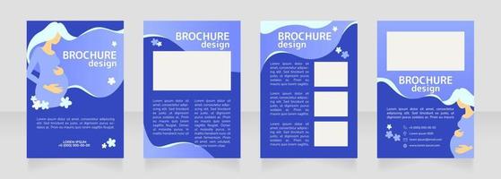 Birthing center promo blank brochure design vector