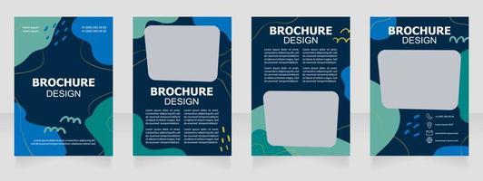 Literary agent service blank brochure design vector