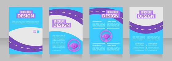 Private driver classes blank brochure design vector
