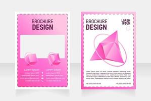 Girlish blank brochure design vector