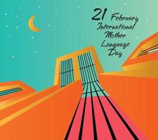 21 February design for International Mother Language Day. vector