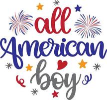 All American Boy, 4th of July vector