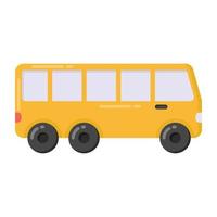 A bus flat icon design vector