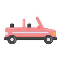 Cabriolet vector icon in flat design