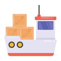 vector de buque de carga mejor para servicios de logística y servicios de entrega