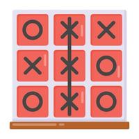 Tic tac game in flat style icon, editable vector