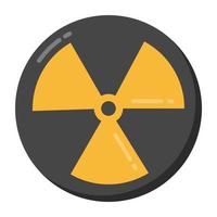 A radiation fission icon in flat design vector