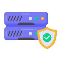 Server security in flat style editable vector