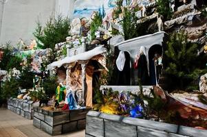 Very large christmas nativity crib photo