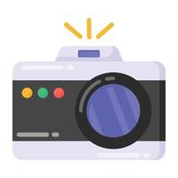 An icon design of movie projector, flat vector of electronic device for presentation purpose