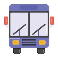 un autobús, diseño de icono plano de transporte público vector