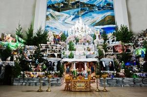 Very large christmas nativity crib photo