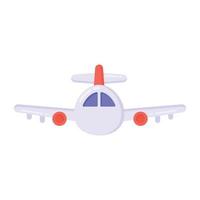 es hora de volar por aire, icono de avión en estilo vector plano