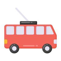 Bus icon in flat style best for transport websites vector