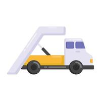 A stairs truck icon in editable design vector