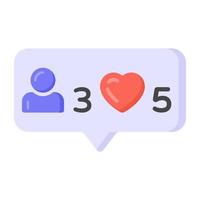 Chat notifications in flat style icon, editable vectorChat notifications in flat style icon, editable vector