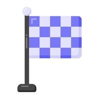Racing flag icon in flat design vector