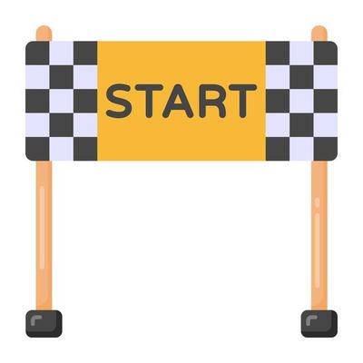 Race start point, flat icon of start line 5971822 Vector Art at Vecteezy