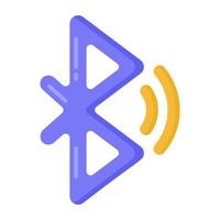 Bluetooth connectivity in flat style icon, editable vector