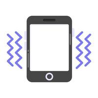 Mobile media flat style icon, editable vector