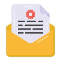 Mail in flat style editable vector