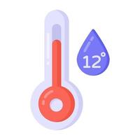 Colorful design icon of temperature humidity vector