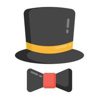 Trendy flat vector design of magician hat icon