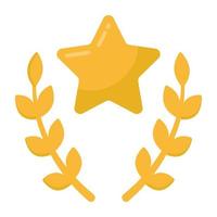 An icon of star award in modern flat style vector