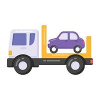 A modern style icon of car delivery vector