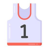 A striped sports jersey flat icon design vector