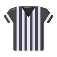 A striped sports tee flat icon design vector