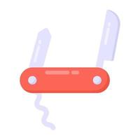 un icono de cuchillo de corte de utilidad en diseño plano vector