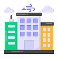 Trendy design icon of meteorological building vector