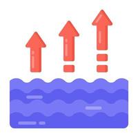 Water level icon in trendy vector design