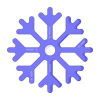 vector de patrón de nieve, icono de copo de nieve en estilo editable