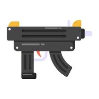 A pistol gun flat editable icon vector
