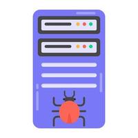 Server security in flat style editable vector