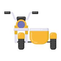 icono de scooter, diseño plano vector