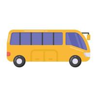 Bus icon in flat style best for transport websites vector