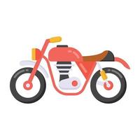 Motorcycle flat editable vector, heavy bike best for bike race vector
